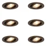 QAZQA Set mit 6 modernen, schwenkbaren Einbaustrahlern Dunkelbronze - Cisco