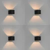 QAZQA Set mit 4 modernen Wandleuchten schwarz - Transfer