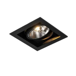 QAZQA Set mit 6 Moderner Einbau Spot schwarz 18 cm verstellbar - Artemis 111