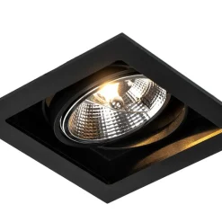 QAZQA Set mit 6 Moderner Einbau Spot schwarz 18 cm verstellbar - Artemis 111