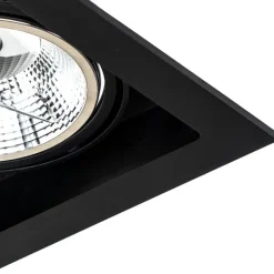 QAZQA Set mit 6 Moderner Einbau Spot schwarz 18 cm verstellbar - Artemis 111