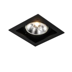 QAZQA Set mit 6 Moderner Einbau Spot schwarz 18 cm verstellbar - Artemis 111