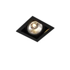 QAZQA Set mit 6 Moderner Einbau Spot schwarz 18 cm verstellbar - Artemis 111