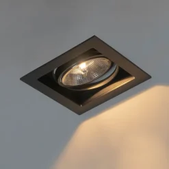 QAZQA Set mit 6 Moderner Einbau Spot schwarz 18 cm verstellbar - Artemis 111