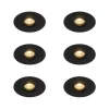 QAZQA Set mit 6 Moderner Einbaustrahler schwarz 12 cm - Buco