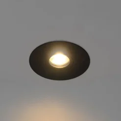 QAZQA Set mit 6 Moderner Einbaustrahler schwarz 12 cm - Buco