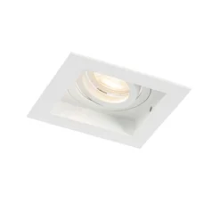 QAZQA Set mit 6 Moderner Einbaustrahler weiß verstellbar - Carree