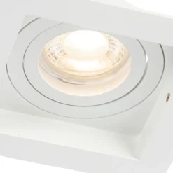 QAZQA Set mit 6 Moderner Einbaustrahler weiß verstellbar - Carree