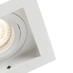 QAZQA Set mit 6 Moderner Einbaustrahler weiß verstellbar - Carree