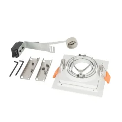 QAZQA Set mit 6 Moderner Einbaustrahler weiß verstellbar - Carree