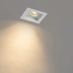 QAZQA Set mit 6 Moderner Einbaustrahler weiß verstellbar - Carree