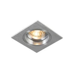 QAZQA Set mit 6 quadratischen Aluminium-Einbaustrahlern, verstellbar - Chuck