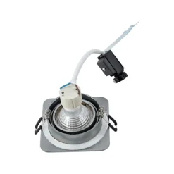 QAZQA Set mit 6 runden Einbaustrahlern Gunmetal GU10 50mm Verstellbar IP44 - Alberto