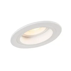 QAZQA Set mit 6 runden, verstellbaren Einbauspots in Weiß - Chuck