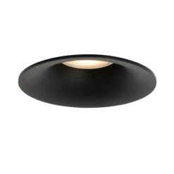 QAZQA Set mit 6 schwarzen Einbauleuchten GU10 50 mm - Gijs