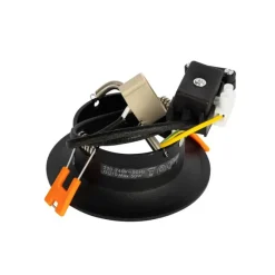 QAZQA Set mit 6 schwarzen Einbauleuchten GU10 50 mm - Gijs