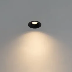 QAZQA Set mit 6 schwarzen Einbauleuchten GU10 50 mm - Gijs