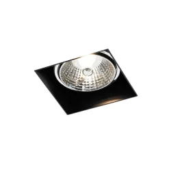 QAZQA Set mit 6 schwarzen Einbauleuchten GU10 70 mm randlos - Oneon