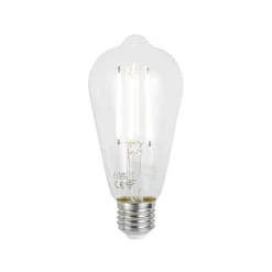 LUUMR Set mit 5 Smart Dimmbare LED Glühbirnen E27 ST64 Klar 7W 806lm 2700-6500K