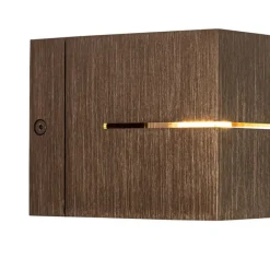 QAZQA Set mit 2 Smart-Wandlampen Dunkelbronze 9,7 cm Inkl. Wifi G9 - Transfer Groove