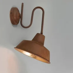 QAZQA Set mit 2 Wandleuchten rosten mit goldenem Interieur - Fabrik