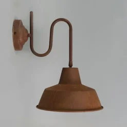 QAZQA Set mit 2 Wandleuchten rosten mit goldenem Interieur - Fabrik