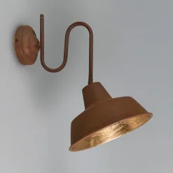 QAZQA Set mit 2 Wandleuchten rosten mit goldenem Interieur - Fabrik