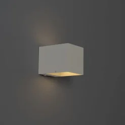 QAZQA Set mit 2 Wandleuchten weiß mit Dimmer wiederaufladbar - Joris