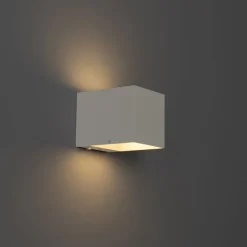 QAZQA Set mit 2 Wandleuchten weiß mit Dimmer wiederaufladbar - Joris