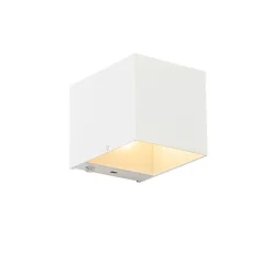 QAZQA Set mit 2 Wandleuchten weiß mit Dimmer wiederaufladbar - Joris