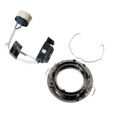 QAZQA Set van 6 moderne inbouwspots gunmetal GU10 50mm rond kantelbaar - Edu