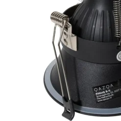 QAZQA Set van 6 moderne inbouwspots zwart met goud GU10 70mm IP44 - Dept