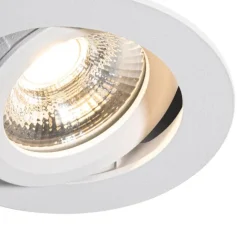 QAZQA Set van 6 moderne inbouwspots wit 8,2cm incl. LED IP54 ultra slim - Pupil