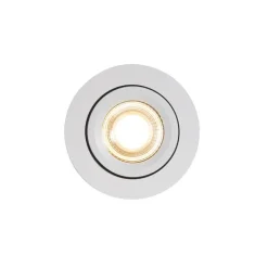 QAZQA Set van 6 moderne inbouwspots wit 8,2cm incl. LED IP54 ultra slim - Pupil