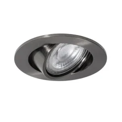 QAZQA Set van 6 moderne inbouwspots gunmetal GU10 50mm rond kantelbaar - Cisco