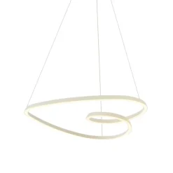 QAZQA Skandinavische Hängelampe Beige 72cm inkl. LED 3-Stufen-Dimmbar - Circuit