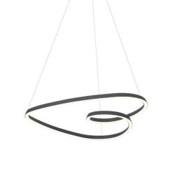 QAZQA Skandinavische Hängelampe schwarz 72cm inkl. LED 3-Stufen-Dimmbar - Circuit