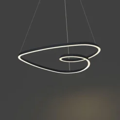 QAZQA Skandinavische Hängelampe schwarz 72cm inkl. LED 3-Stufen-Dimmbar - Circuit