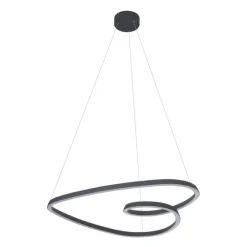 QAZQA Skandinavische Hängelampe schwarz 72cm inkl. LED 3-Stufen-Dimmbar - Circuit