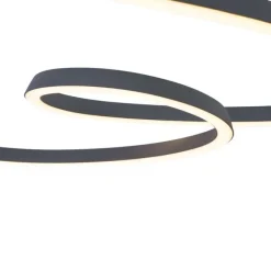 QAZQA Skandinavische Hängelampe schwarz 72cm inkl. LED 3-Stufen-Dimmbar - Circuit