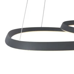 QAZQA Skandinavische Hängelampe schwarz 72cm inkl. LED 3-Stufen-Dimmbar - Circuit