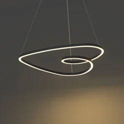 QAZQA Skandinavische Hängelampe schwarz 72cm inkl. LED 3-Stufen-Dimmbar - Circuit