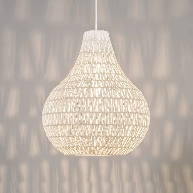 Kinder QAZQA Skandinavische Hängelampe weiß 45 cm - Lina Drop