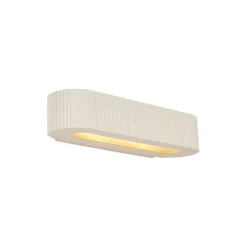 QAZQA Skandinavische Wandleuchte Beige UFO 2-flammig - Plaster