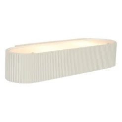 QAZQA Skandinavische Wandleuchte Beige UFO 2-flammig - Plaster