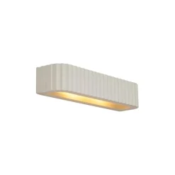 QAZQA Skandinavische Wandleuchte Beige Rechteckig 2-flammig - Plaster