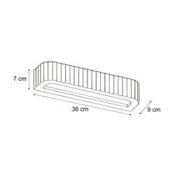 QAZQA Skandinavische Wandleuchte Beige Rechteckig 2-flammig - Plaster