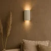 QAZQA Skandinavische Wandleuchte Beige Halbkreis 2-flammig - Plaster
