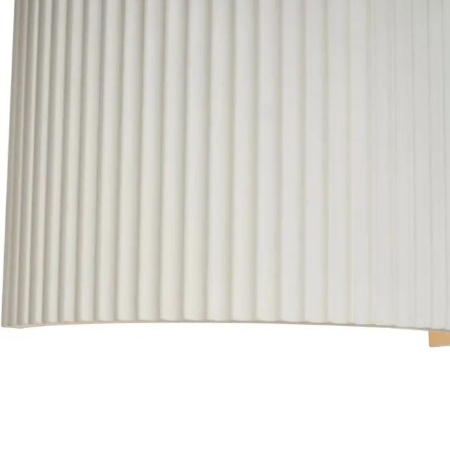 QAZQA Skandinavische Wandleuchte Beige Oval - Plaster