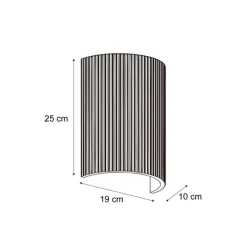 QAZQA Skandinavische Wandleuchte Beige Oval - Plaster